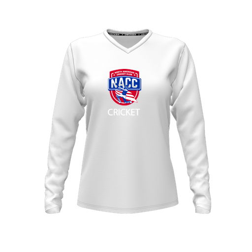 [FTLVCFWH-FYXS-LOGO1] Decker Comfort T-Shirt (Female Youth XS, White, V Neck, Logo 1, Long Sleeve)