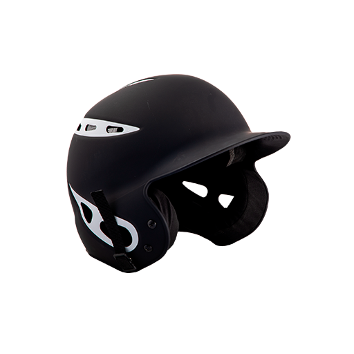 [CUS-DGR-HELM-REB-BKWH-S/M] Rebel Batting Helmet (S/M, Black/White, Custom Logo)