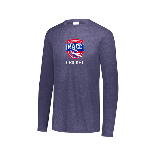 [FTLCUBNV-AXS-LOGO1] Decker Men's Tri-Blend T-Shirt - Long Sleeve (Adult XS, Navy, Logo 1)