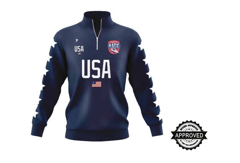 America Male Navy LSL Cricket Jacket