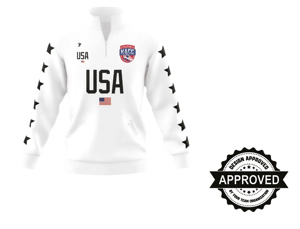 America Male White LSL Jacket NACC