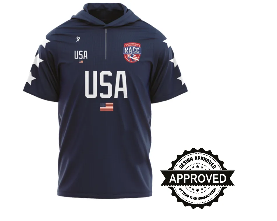 America Male Navy Hooded SSL Jacket