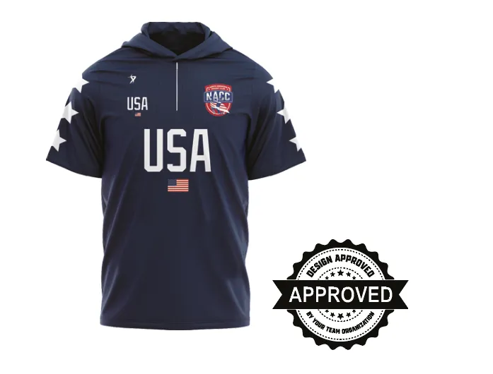 America Female Navy Hooded SSL Jacket